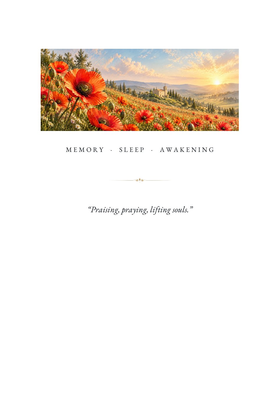 Shape, Symbol & Story — poppies: Memory, Sleep, Awakening