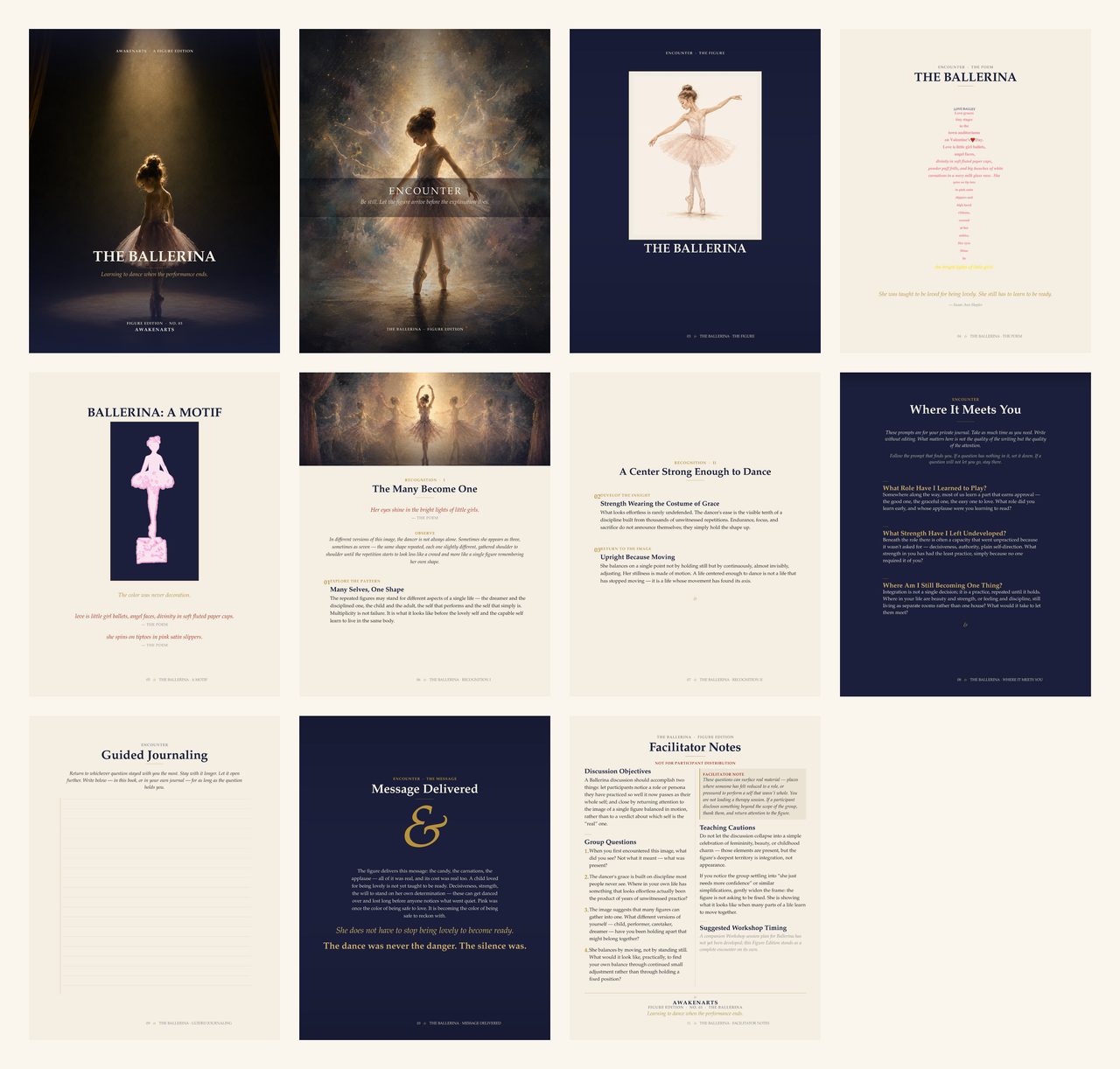 Contact sheet preview of all eleven pages of the Ballerina Figure Edition