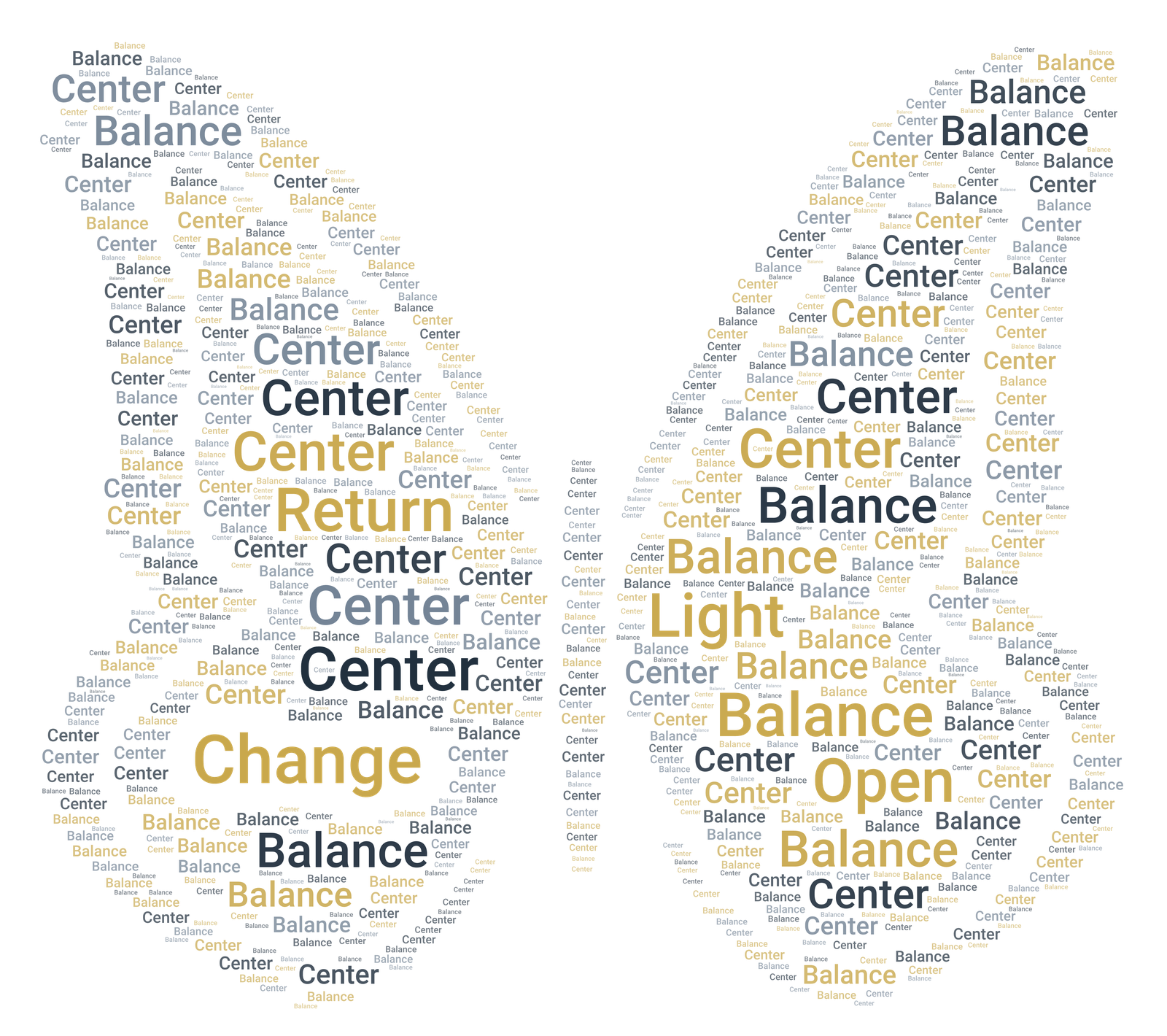 Butterfly Word-Art — words arranged in the shape of a butterfly
