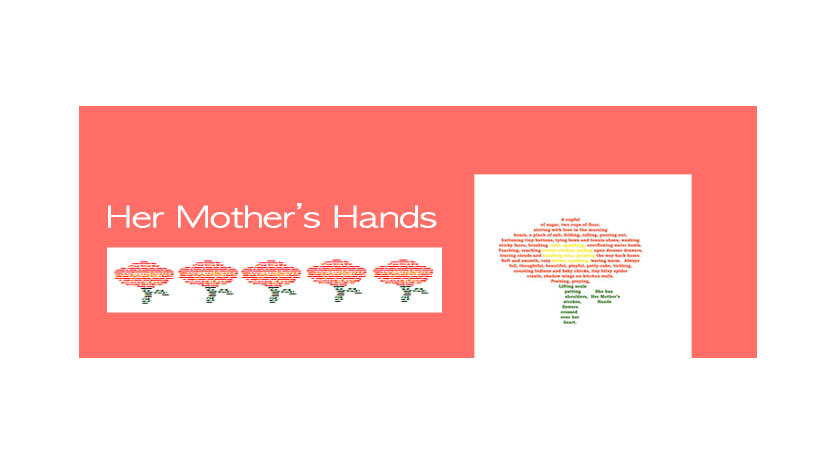 Her Mother's Hands — the poem shaped as a California poppy