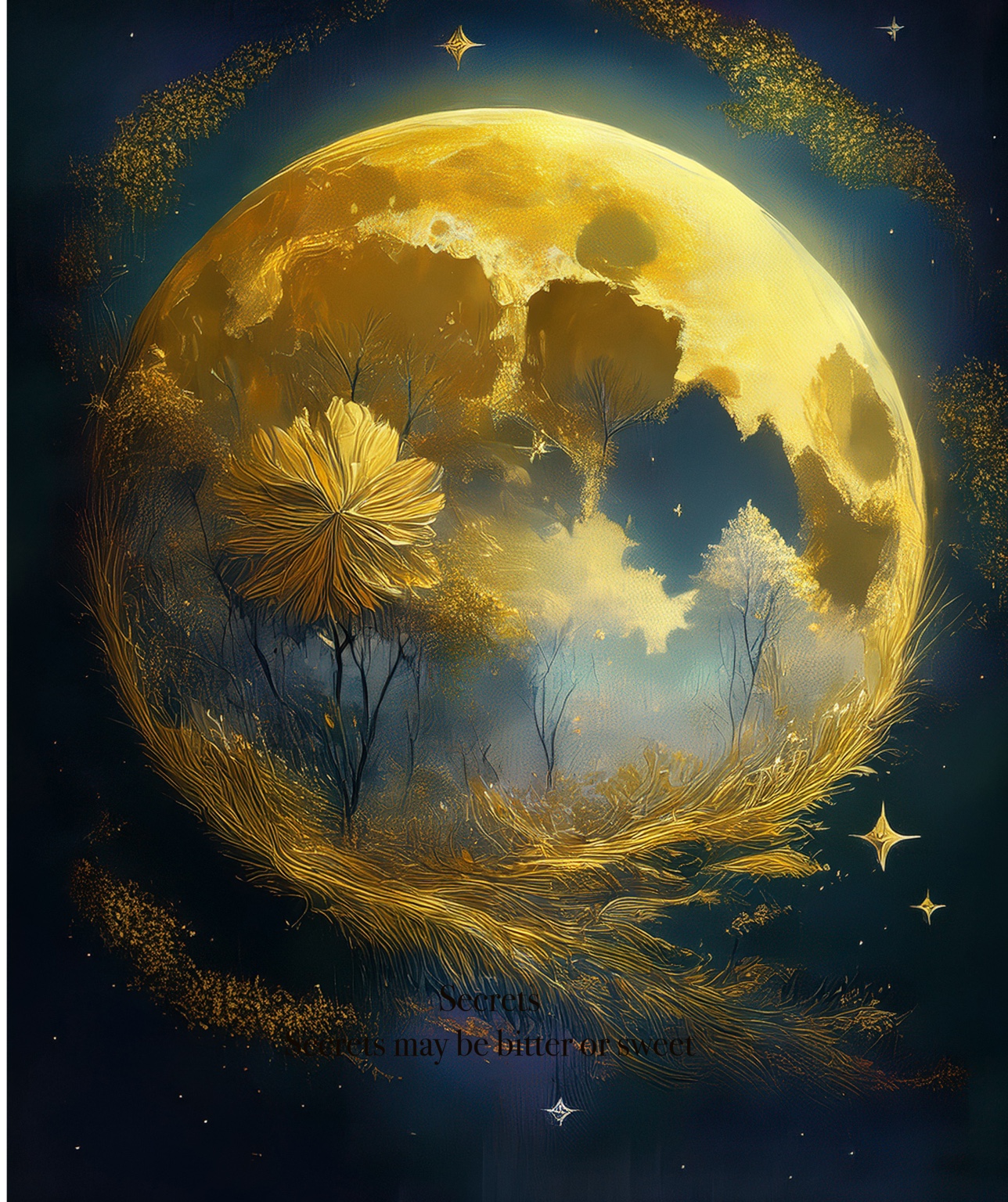 Golden moon placeholder